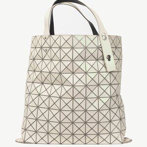 Bao Bao Issey Miyake White Iridescent Geometric Tote